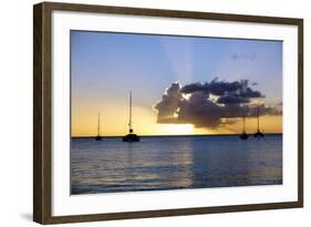 Sunset, St. Kitts and Nevis, Leeward Islands, West Indies, Caribbean, Central America-Robert Harding-Framed Photographic Print