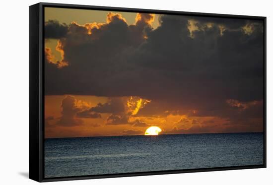 Sunset, St. Kitts and Nevis, Leeward Islands, West Indies, Caribbean, Central America-Robert Harding-Framed Stretched Canvas