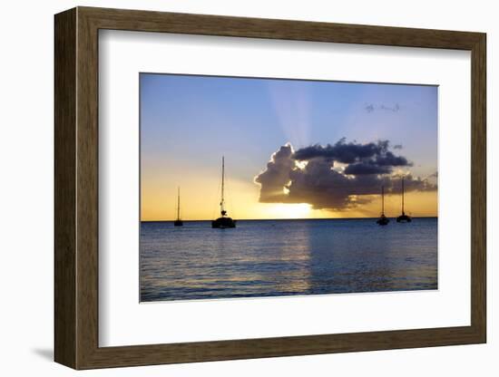 Sunset, St. Kitts and Nevis, Leeward Islands, West Indies, Caribbean, Central America-Robert Harding-Framed Photographic Print