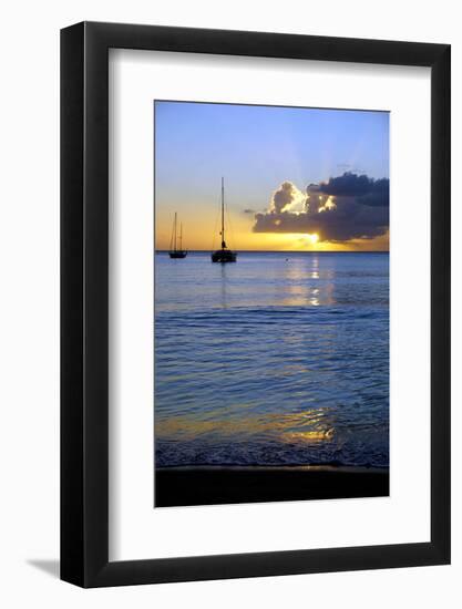 Sunset, St. Kitts and Nevis, Leeward Islands, West Indies, Caribbean, Central America-Robert Harding-Framed Photographic Print