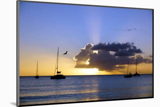 Sunset, St. Kitts and Nevis, Leeward Islands, West Indies, Caribbean, Central America-Robert Harding-Mounted Photographic Print