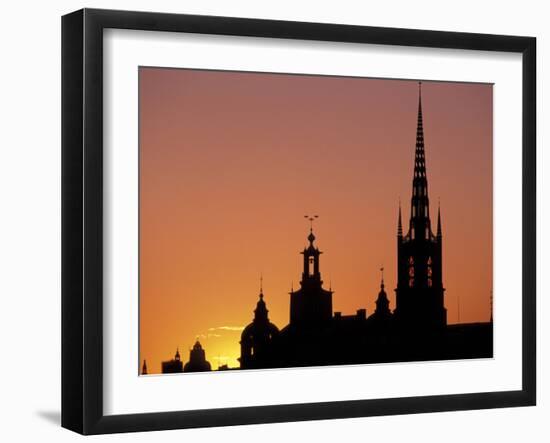 Sunset, Stockholm, Sweden-Russell Young-Framed Premium Photographic Print