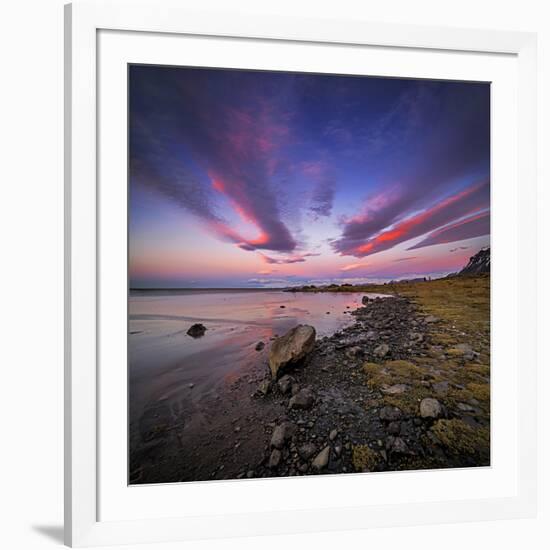 Sunset, Stokksnes, by Hofn and Hornafjordur, Iceland-Ragnar Th Sigurdsson-Framed Photographic Print