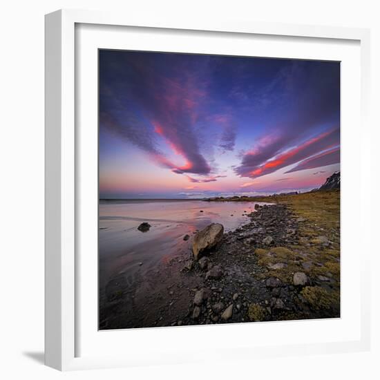 Sunset, Stokksnes, by Hofn and Hornafjordur, Iceland-Ragnar Th Sigurdsson-Framed Photographic Print