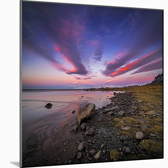 Sunset, Stokksnes, by Hofn and Hornafjordur, Iceland-Ragnar Th Sigurdsson-Mounted Photographic Print