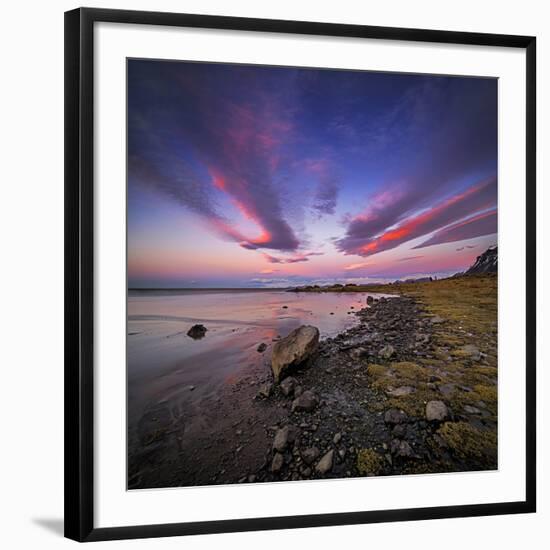 Sunset, Stokksnes, by Hofn and Hornafjordur, Iceland-Ragnar Th Sigurdsson-Framed Photographic Print