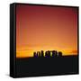 Sunset, Stonehenge, Wiltshire, England, UK, Europe-Roy Rainford-Framed Stretched Canvas