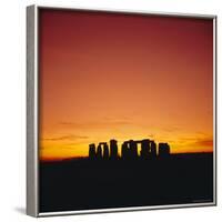 Sunset, Stonehenge, Wiltshire, England, UK, Europe-Roy Rainford-Framed Photographic Print