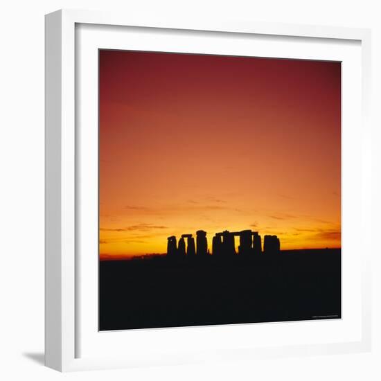 Sunset, Stonehenge, Wiltshire, England, UK, Europe-Roy Rainford-Framed Photographic Print