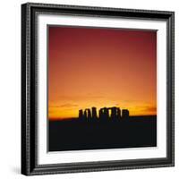 Sunset, Stonehenge, Wiltshire, England, UK, Europe-Roy Rainford-Framed Photographic Print