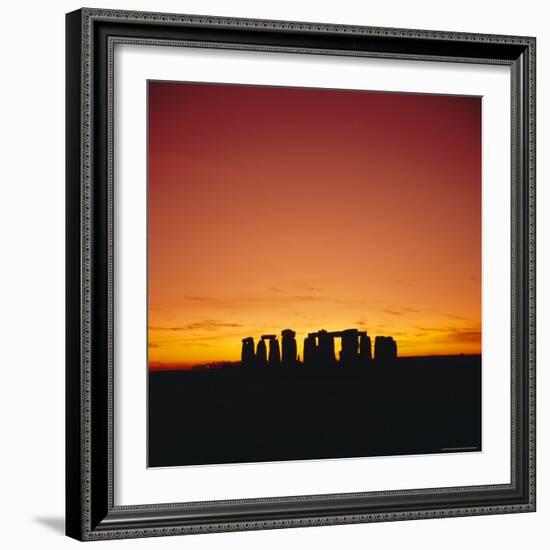 Sunset, Stonehenge, Wiltshire, England, UK, Europe-Roy Rainford-Framed Photographic Print