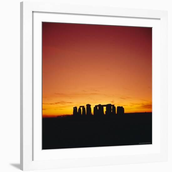 Sunset, Stonehenge, Wiltshire, England, UK, Europe-Roy Rainford-Framed Photographic Print