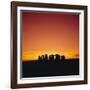 Sunset, Stonehenge, Wiltshire, England, UK, Europe-Roy Rainford-Framed Photographic Print