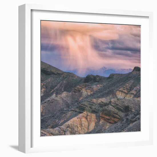 Sunset Storm Design, Death Valley (Square)-Vincent James-Framed Photographic Print