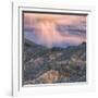Sunset Storm Design, Death Valley (Square)-Vincent James-Framed Photographic Print
