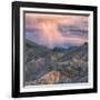 Sunset Storm Design, Death Valley (Square)-Vincent James-Framed Photographic Print