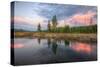 Sunset Stream, Gibbon River, Yellowstone-Vincent James-Stretched Canvas