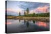 Sunset Stream, Gibbon River, Yellowstone-Vincent James-Stretched Canvas