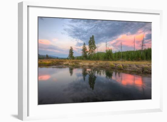 Sunset Stream, Gibbon River, Yellowstone-Vincent James-Framed Photographic Print