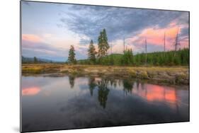 Sunset Stream, Gibbon River, Yellowstone-Vincent James-Mounted Photographic Print