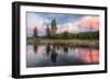 Sunset Stream Scene, Gibbon River, Yellowstone-Vincent James-Framed Premium Photographic Print