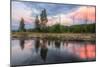 Sunset Stream Scene, Gibbon River, Yellowstone-Vincent James-Mounted Premium Photographic Print
