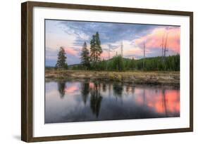 Sunset Stream Scene, Gibbon River, Yellowstone-Vincent James-Framed Photographic Print