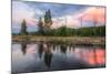 Sunset Stream Scene, Gibbon River, Yellowstone-Vincent James-Mounted Photographic Print