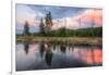Sunset Stream Scene, Gibbon River, Yellowstone-Vincent James-Framed Photographic Print
