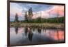 Sunset Stream Scene, Gibbon River, Yellowstone-Vincent James-Framed Photographic Print