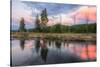 Sunset Stream Scene, Gibbon River, Yellowstone-Vincent James-Stretched Canvas