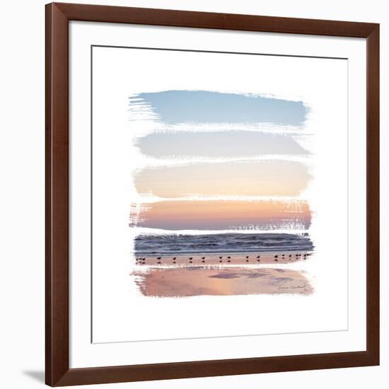 Sunset Stripes I-Laura Marshall-Framed Art Print