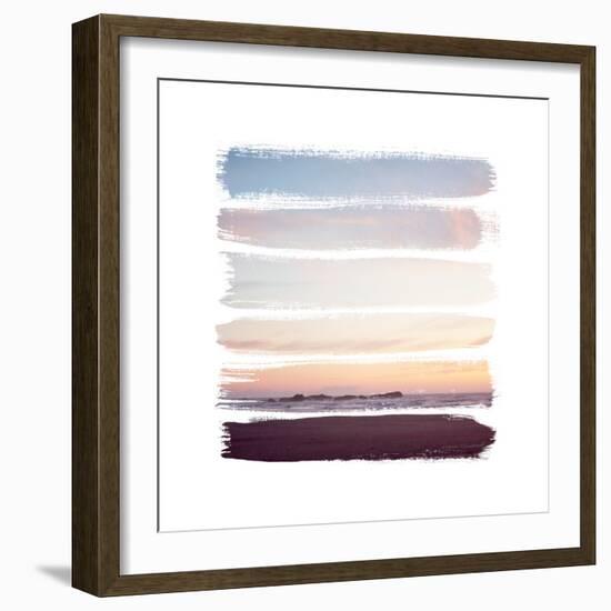 Sunset Stripes III-Laura Marshall-Framed Art Print