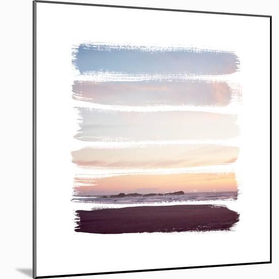 Sunset Stripes III-Laura Marshall-Mounted Art Print