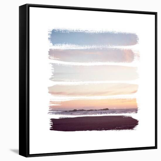 Sunset Stripes III-Laura Marshall-Framed Stretched Canvas