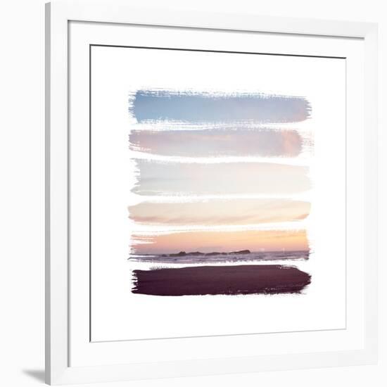 Sunset Stripes III-Laura Marshall-Framed Art Print