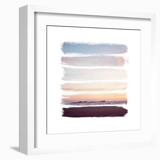 Sunset Stripes III-Laura Marshall-Framed Art Print