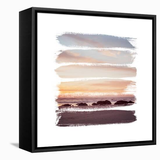 Sunset Stripes IV-Laura Marshall-Framed Stretched Canvas