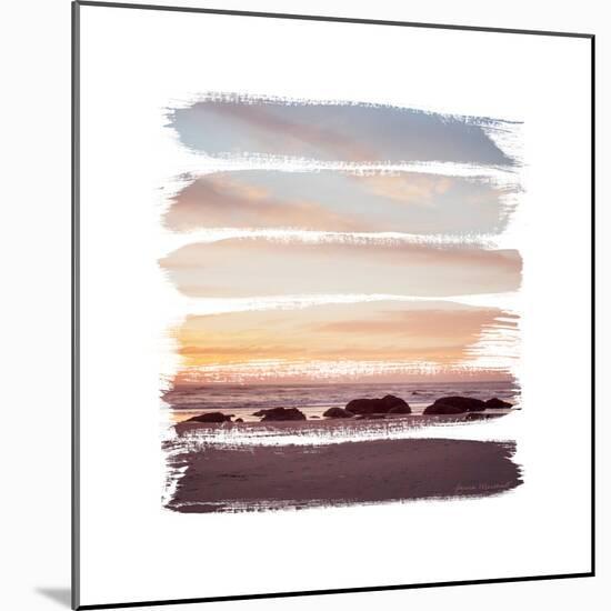 Sunset Stripes IV-Laura Marshall-Mounted Art Print