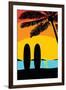 Sunset Surf Panel-Hugo Edwins-Framed Art Print