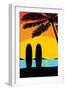 Sunset Surf Panel-Hugo Edwins-Framed Art Print