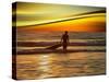 Sunset Surfer-Josh Adamski-Stretched Canvas