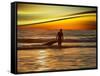 Sunset Surfer-Josh Adamski-Framed Stretched Canvas