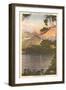 Sunset, Swiftcurrent Lake, Glacier Park, Montana-null-Framed Art Print