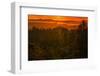 Sunset Temple, Red Skies and Burn Over San Francisco from Oakland Hills-Vincent James-Framed Photographic Print