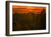 Sunset Temple, Red Skies and Burn Over San Francisco from Oakland Hills-Vincent James-Framed Photographic Print