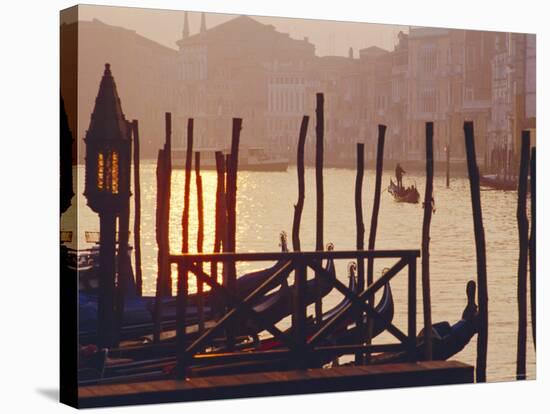 Sunset, the Grand Canal Near the Rialto Bridge, Venice, Veneto, Italy-J P De Manne-Stretched Canvas