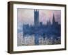 Sunset,The Houses of Parliament-Claude Monet-Framed Giclee Print