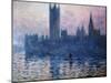 Sunset,The Houses of Parliament-Claude Monet-Mounted Giclee Print