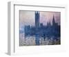 Sunset,The Houses of Parliament-Claude Monet-Framed Giclee Print